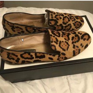 Steven by Steve Madden pony hair Leopard loafers.